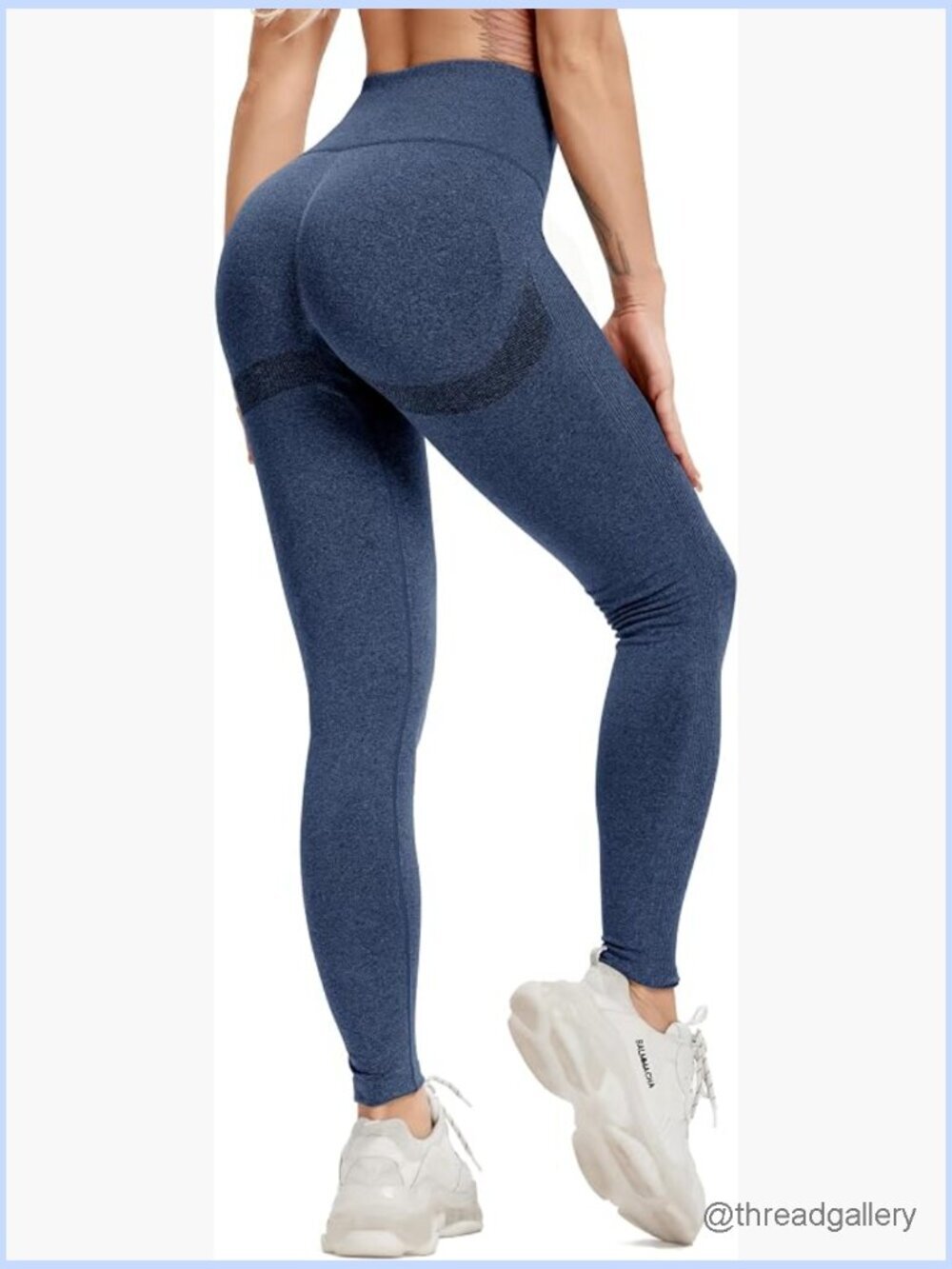 Women's High Rise Seamless Scrunch Booty Leggings Workout Yoga Pants